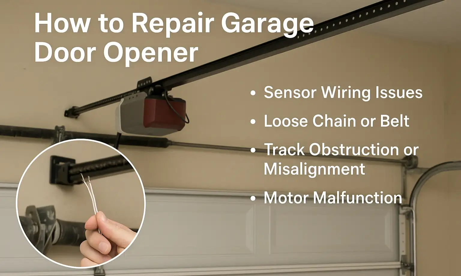 How to Repair Garage Door Opener: Sensors, Tracks, and Motor Checks