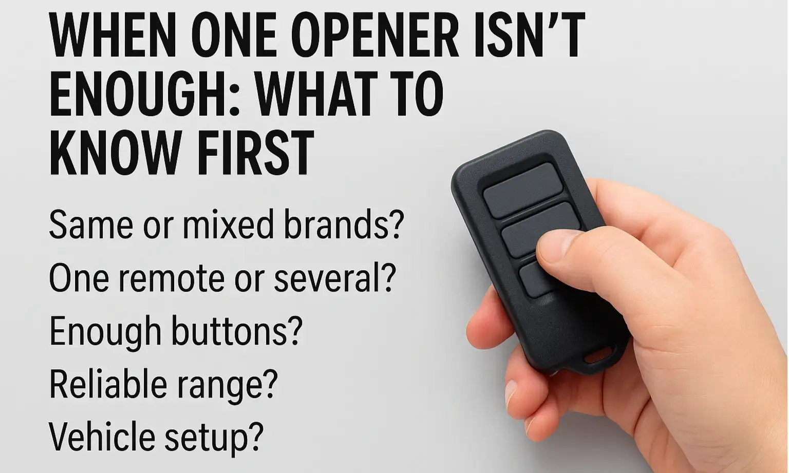 When One Opener Isn’t Enough