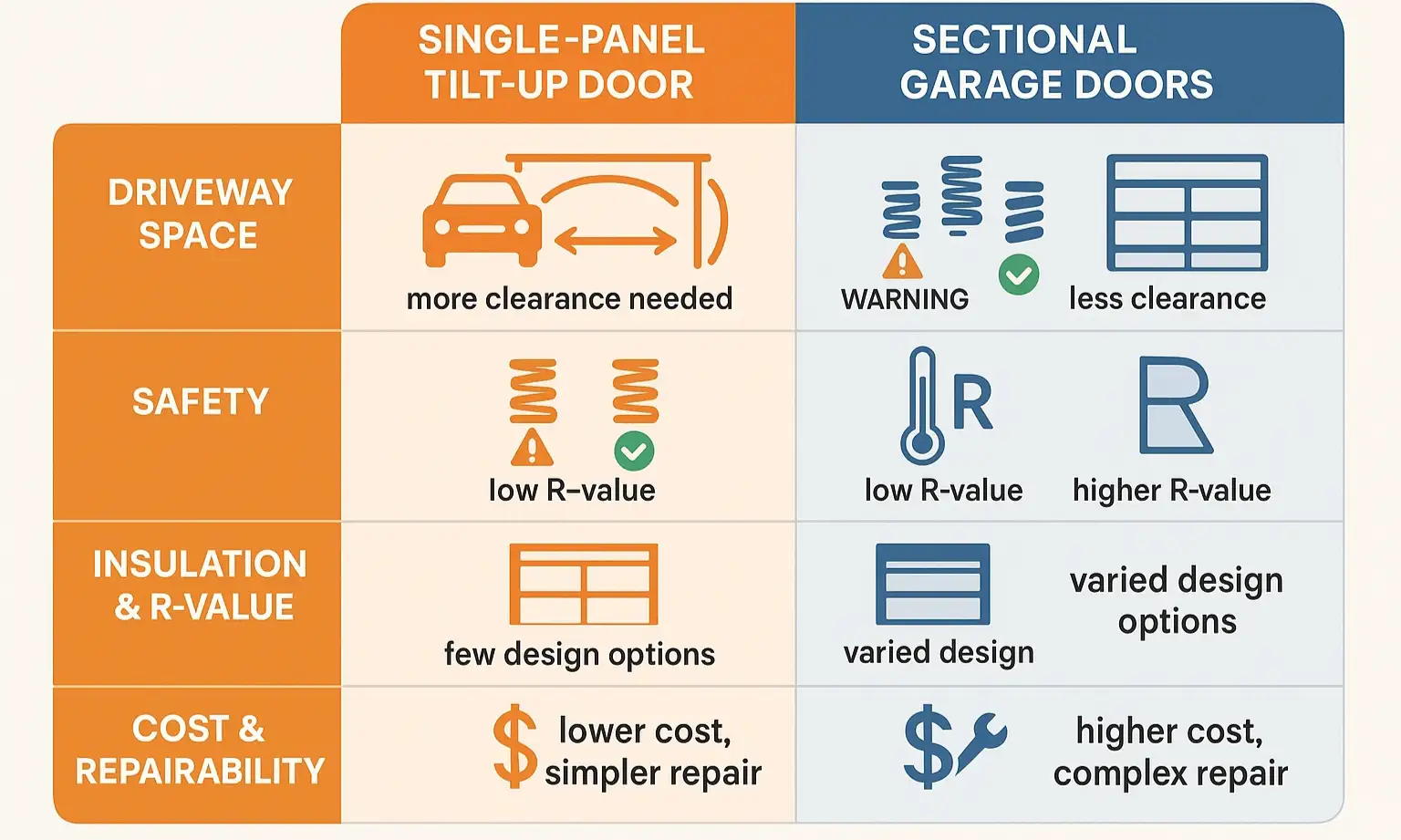 Single-Panel (Tilt-Up) vs. Sectional