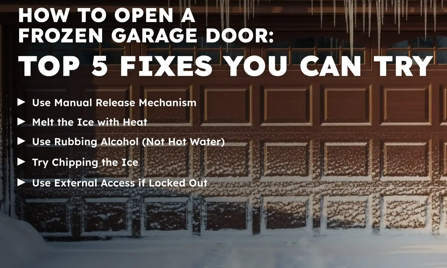 How to Open a Frozen Garage Door: Top 5 Fixes You Can Try