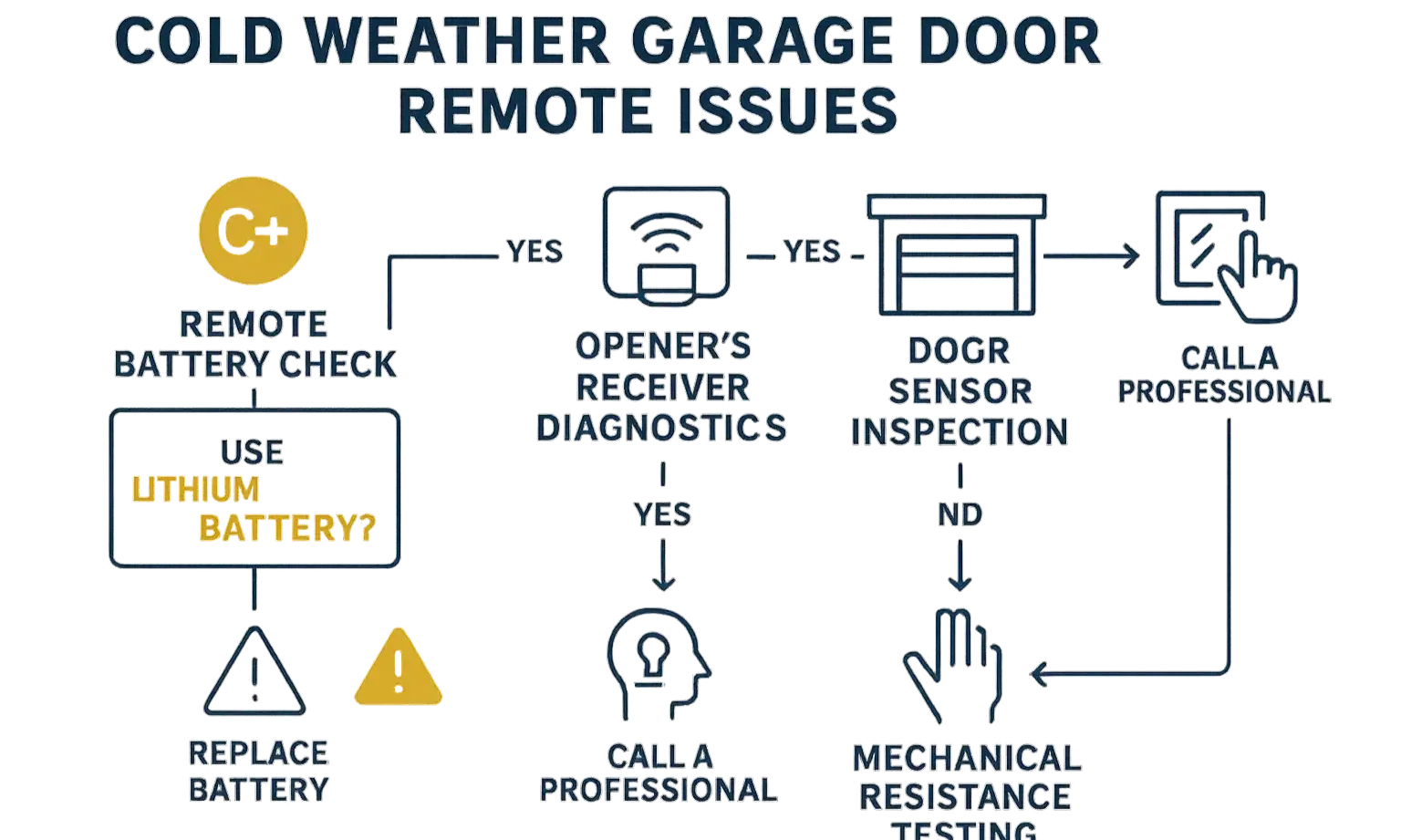 Use this flowchart to fix cold-weather remote issues fast
