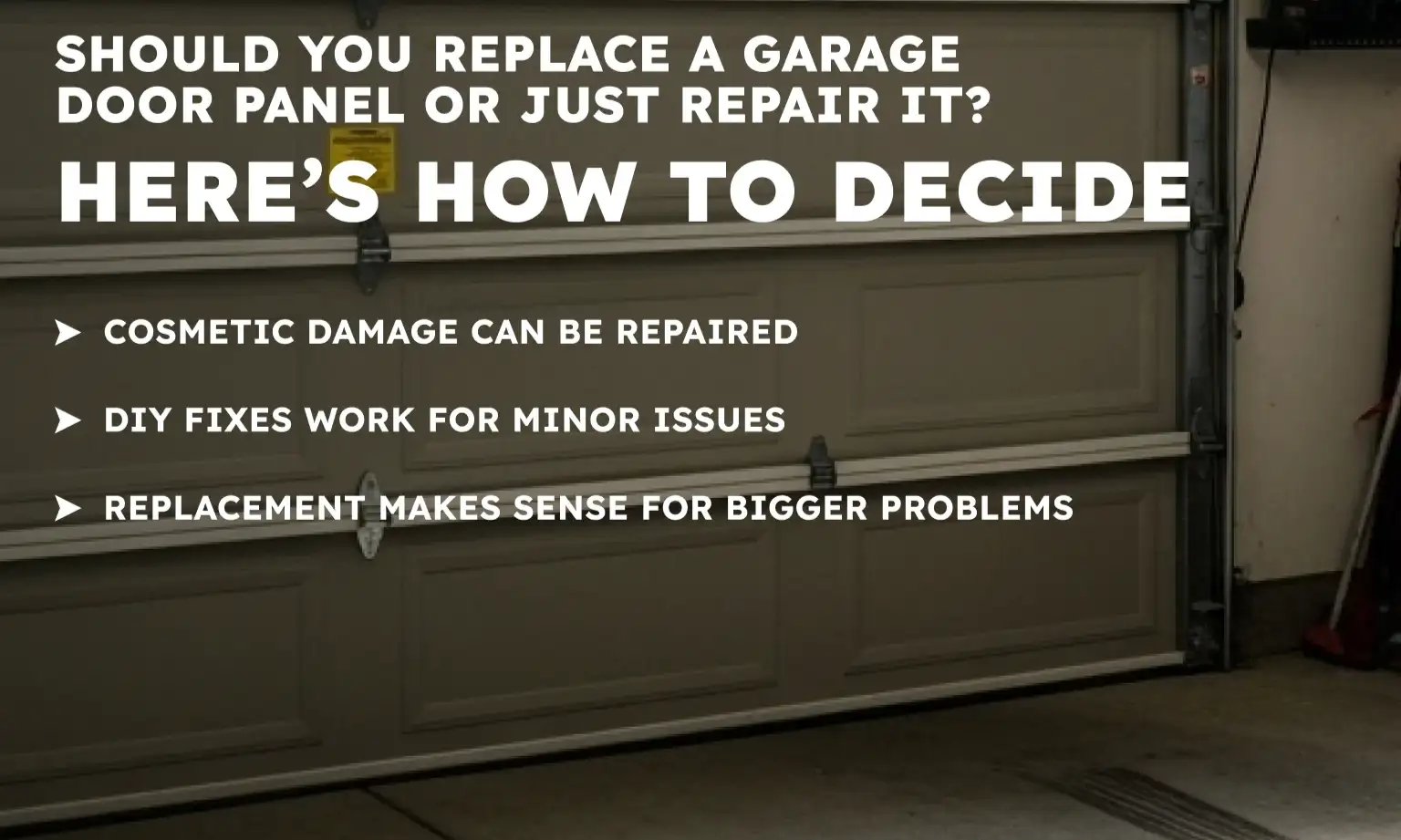 Should You Replace a Garage Door Panel or Just Repair It