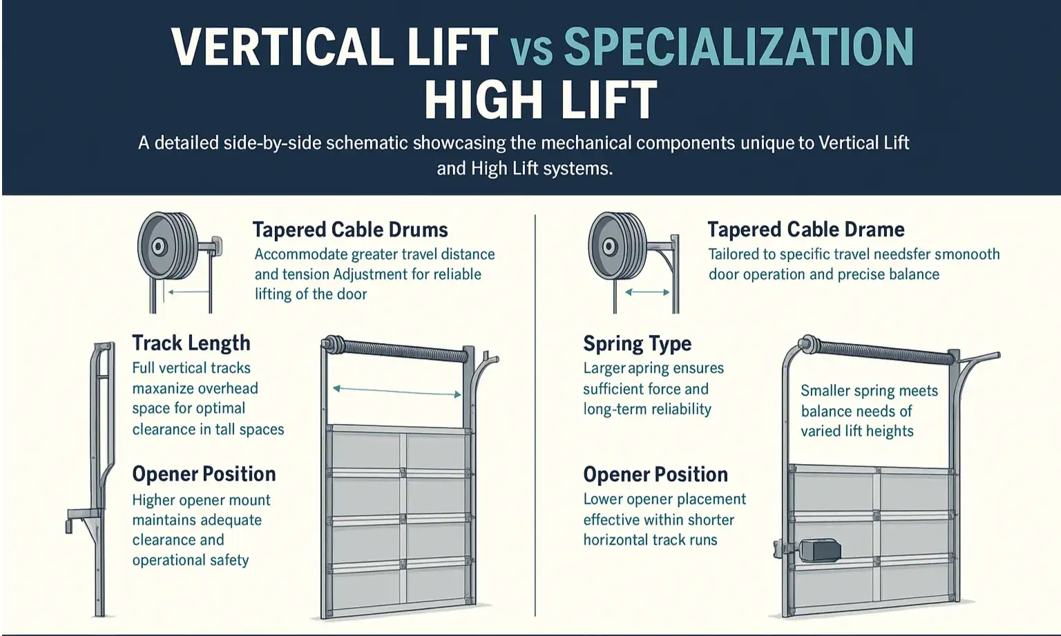 In-depth breakdown of High Lift vs Vertical Lift system components with trusted certifications to build confidence in your choice.