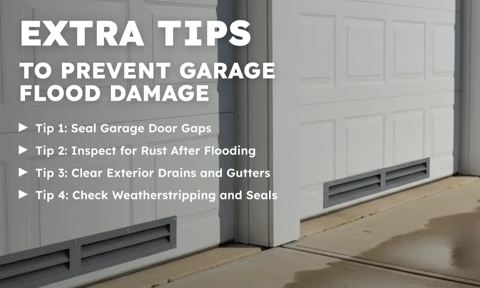 Extra Tips to Prevent Garage Flood Damage