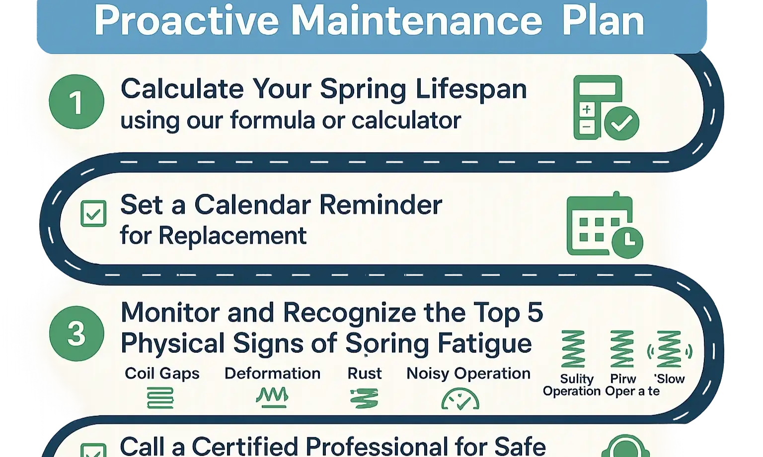 Simple roadmap for maintaining garage door springs to reduce breakage and unexpected repair costs.