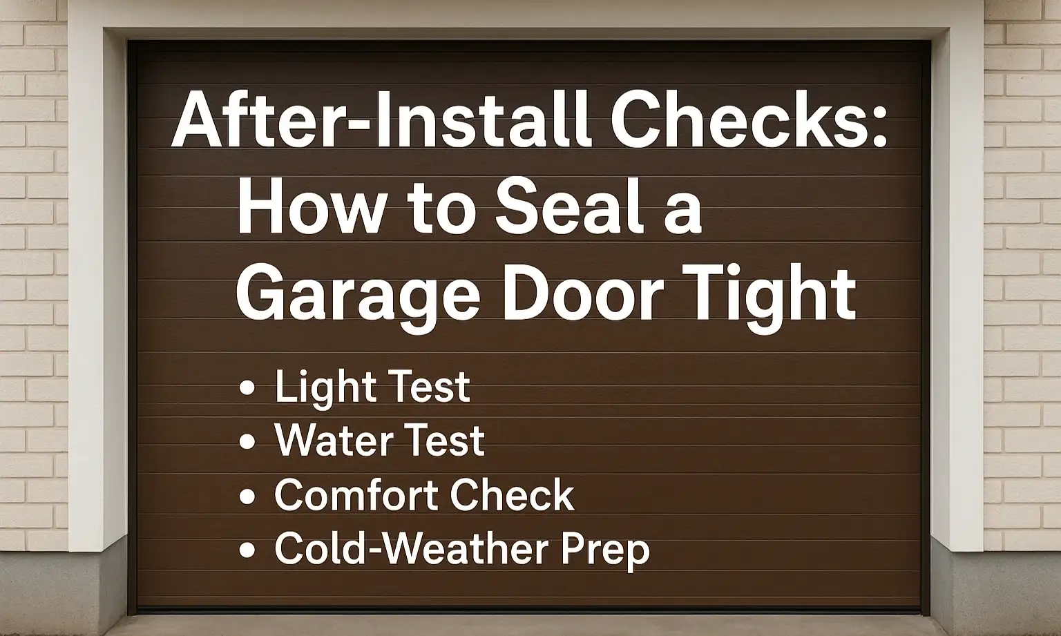 How to Seal a Garage Door Tight