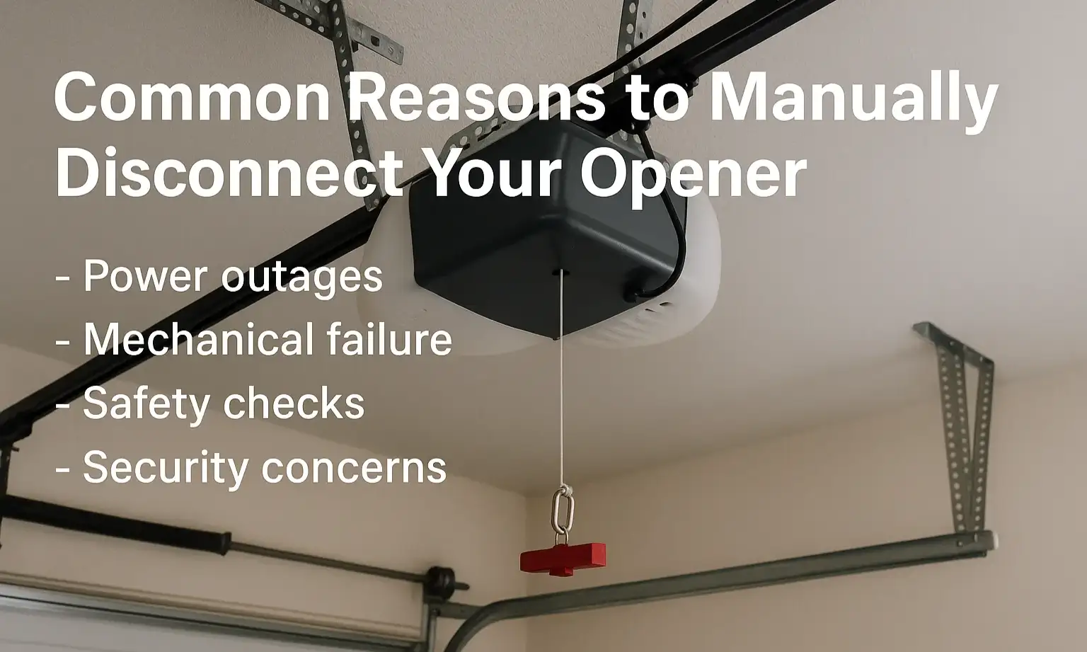 Common Reasons to Manually Disconnect Your Opener