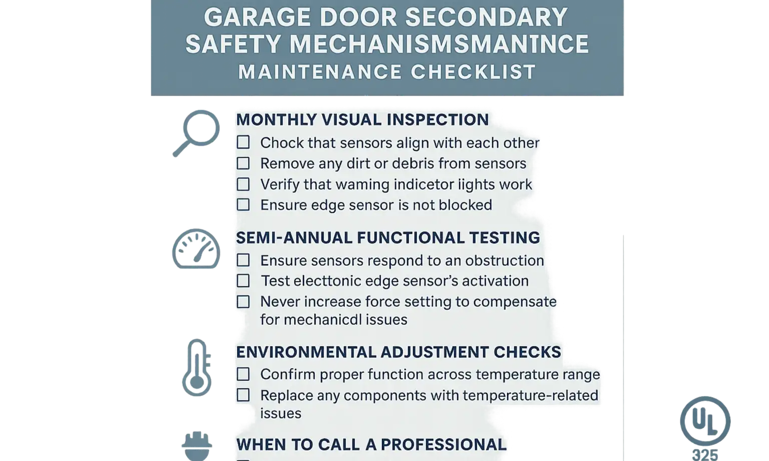 Keep your garage door safe with a simple force and reverse checklist