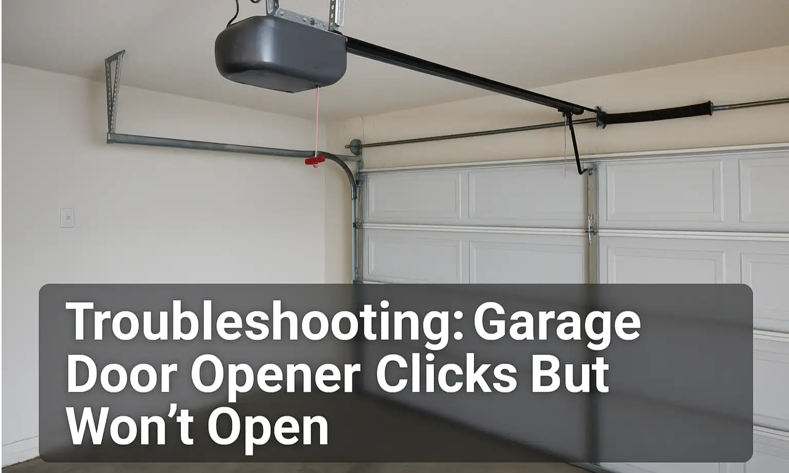 Troubleshooting: Garage Door Opener Clicks But Won't Open