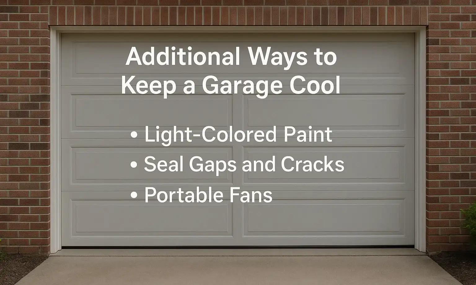 Additional Ways to Keep a Garage Cool