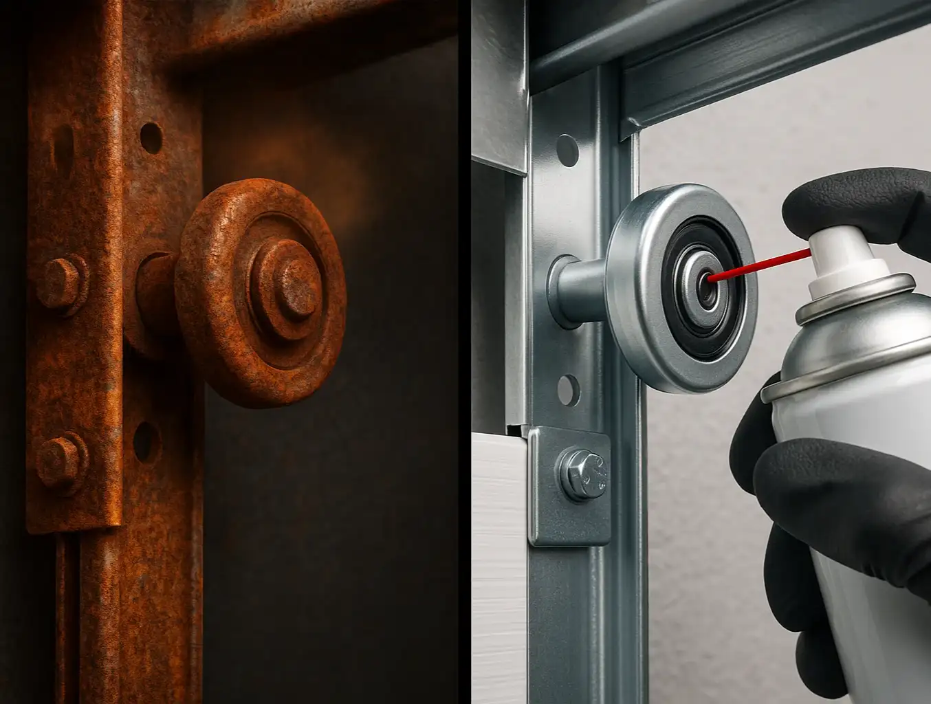 garage door rust fix photo