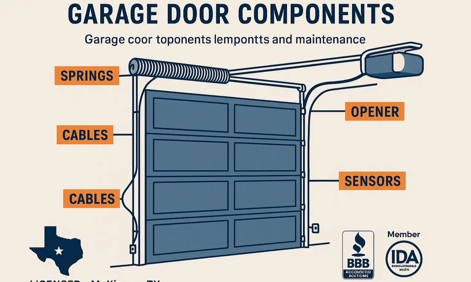 Understanding your garage door's anatomy empowers better problem recognition and trust in expert service recommendations, positioning our brand as McKinney’s trusted garage door professional.