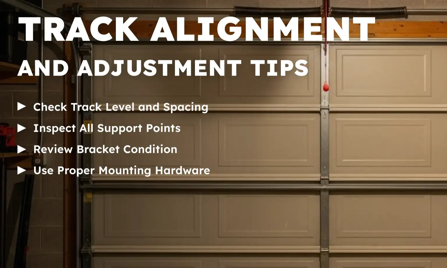 Track Alignment and Adjustment Tips