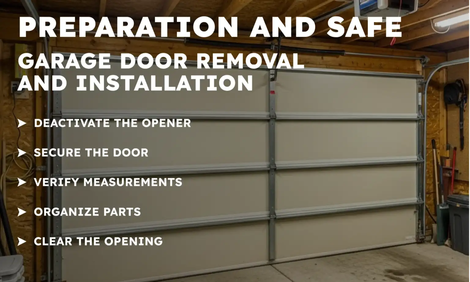 Preparation and Safe Garage Door Removal and Installation