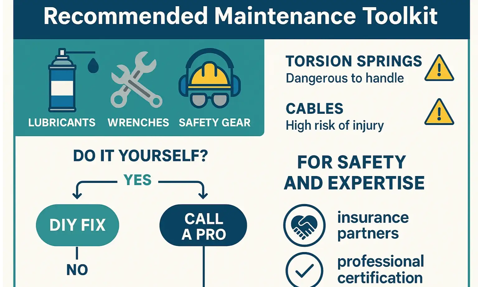 A trusted guide to essential maintenance tools paired with clear safety decision points, empowering confident and safe care management.
