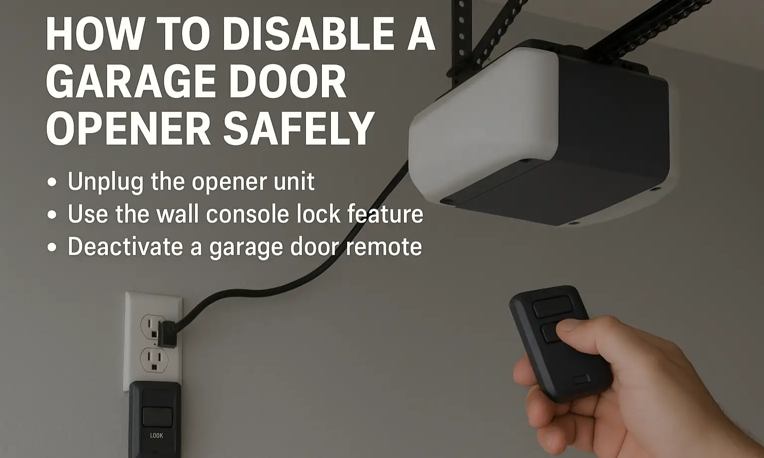 How to Disable a Garage Door Opener Safely