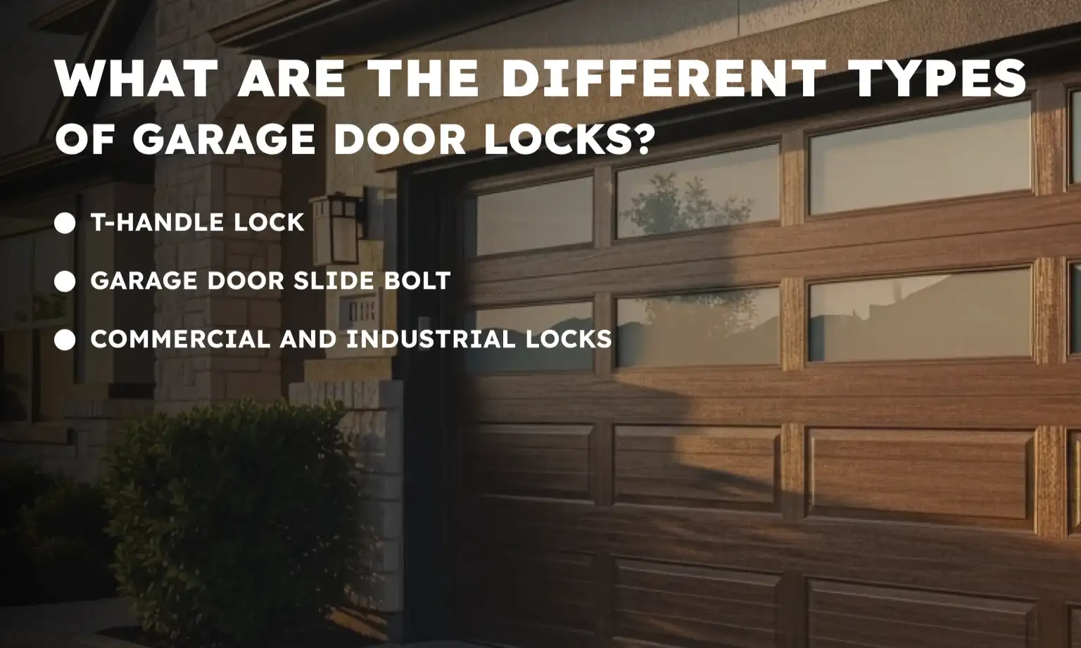 What Are the Different Types of Garage Door Locks