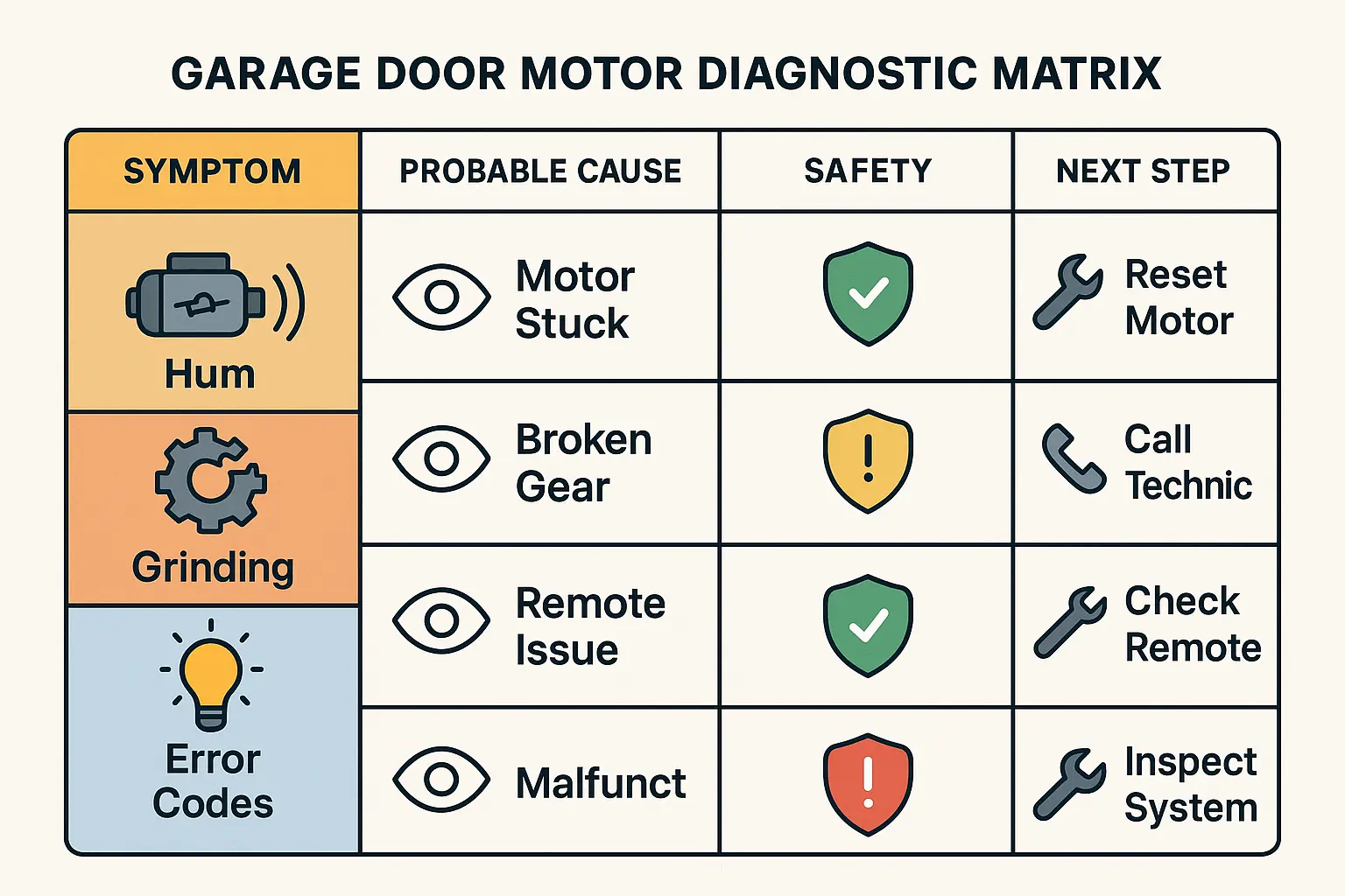 Sound & Symptom Diagnostic Matrix