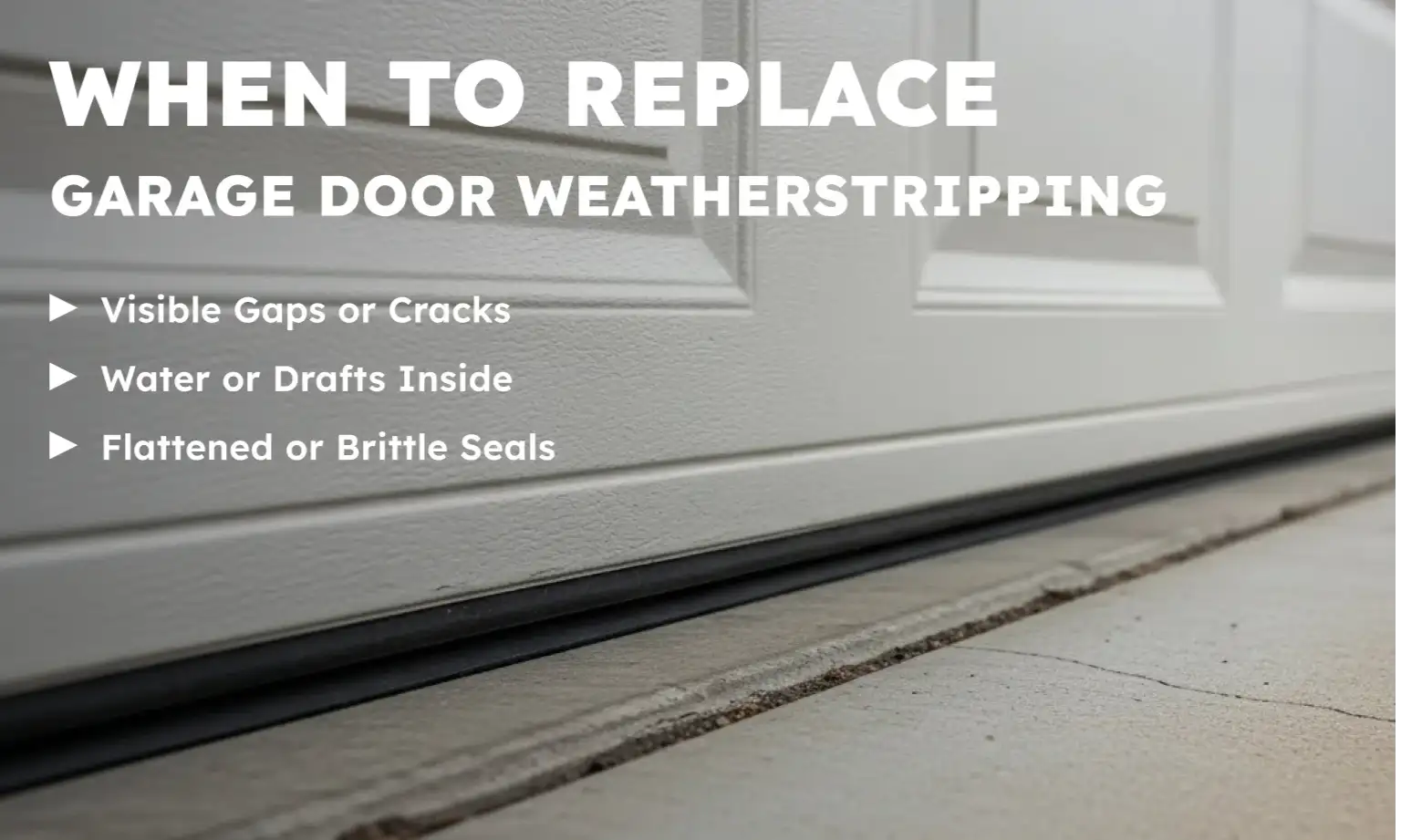 When to Replace Garage Door Weatherstripping