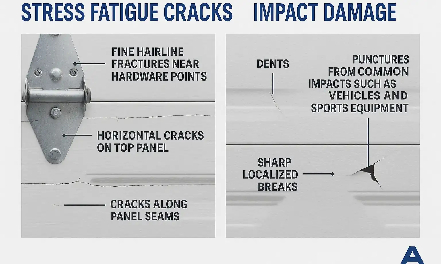 Stress Fatigue Cracks VS Impact Damage