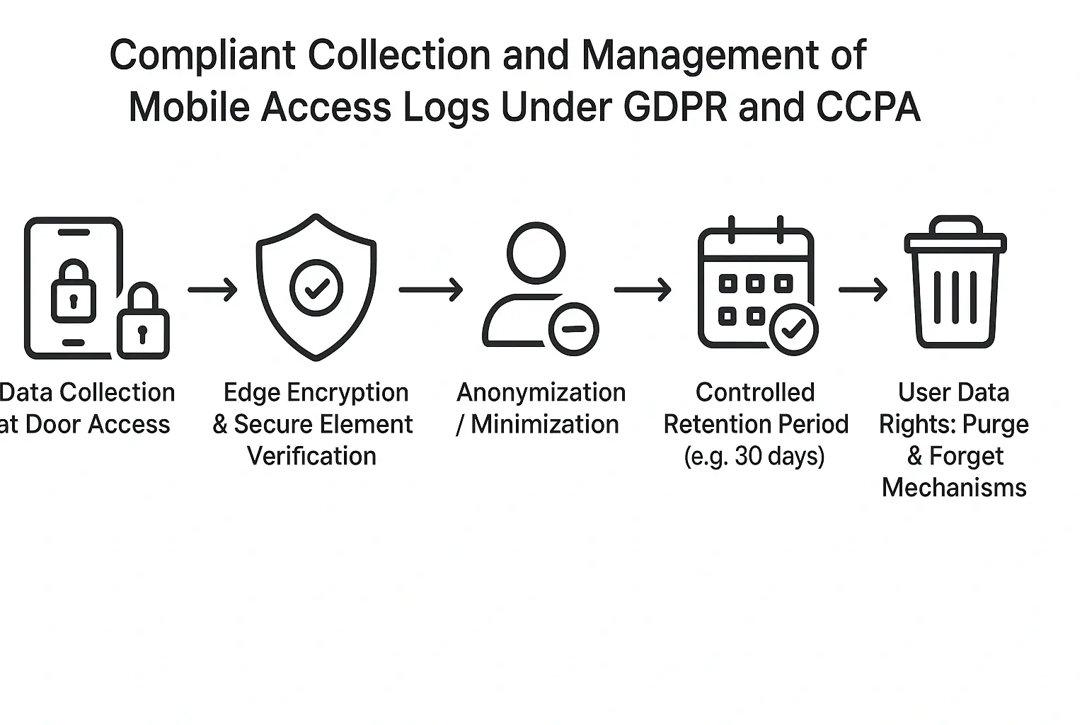 This infographic breaks down the complex regulatory process for managing access logs into actionable steps, reducing legal anxiety and ensuring best practices for privacy compliance.
