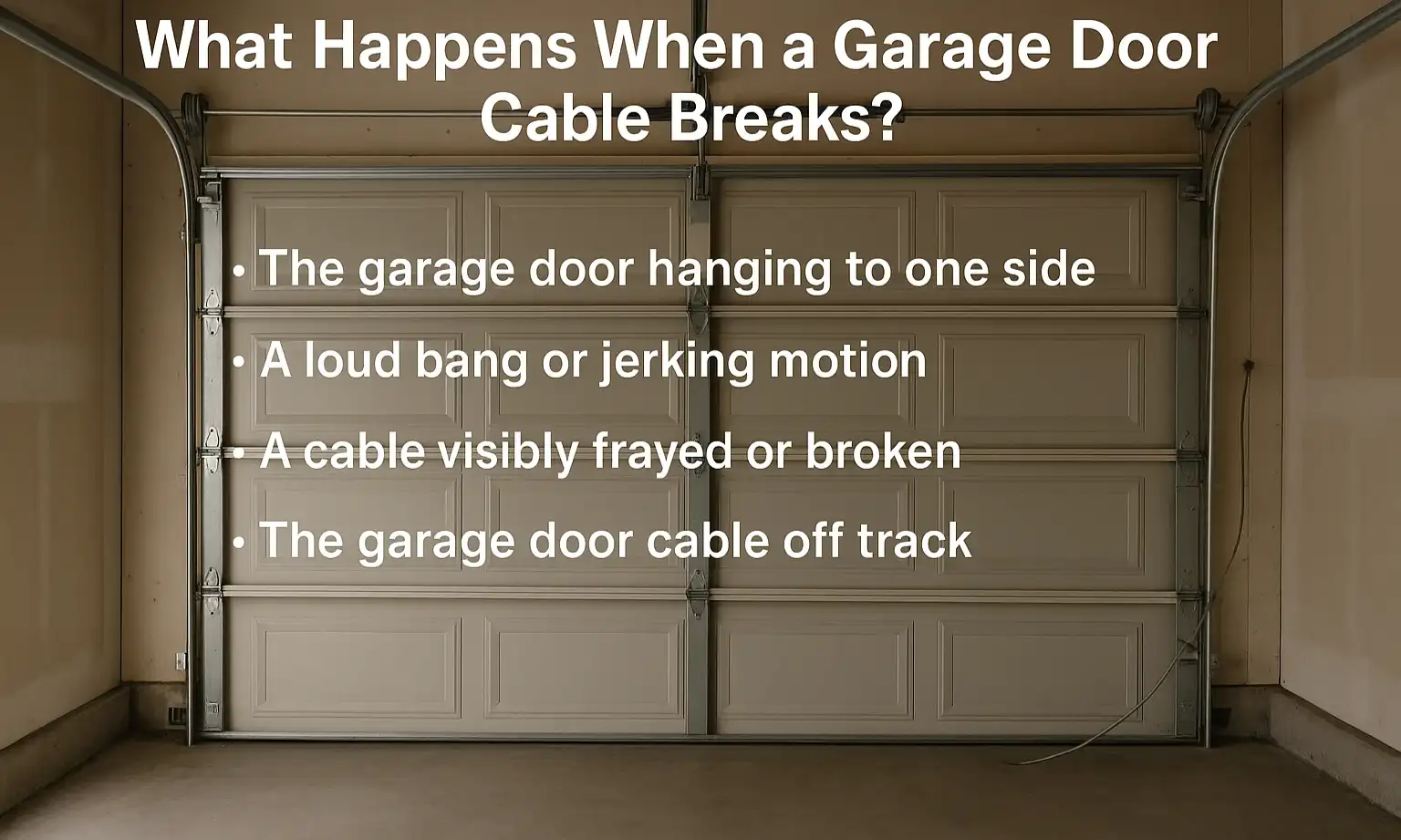 What Happens When a Garage Door Cable Breaks