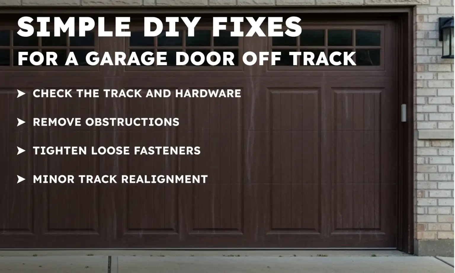 Simple DIY Fixes for a Garage Door Off Track
