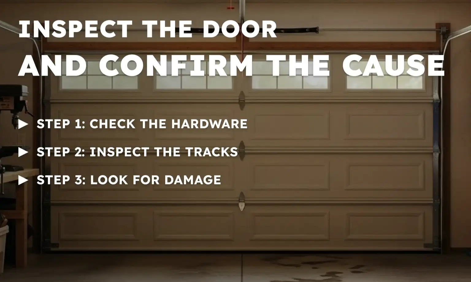 1. Inspect the Door and Confirm the Cause