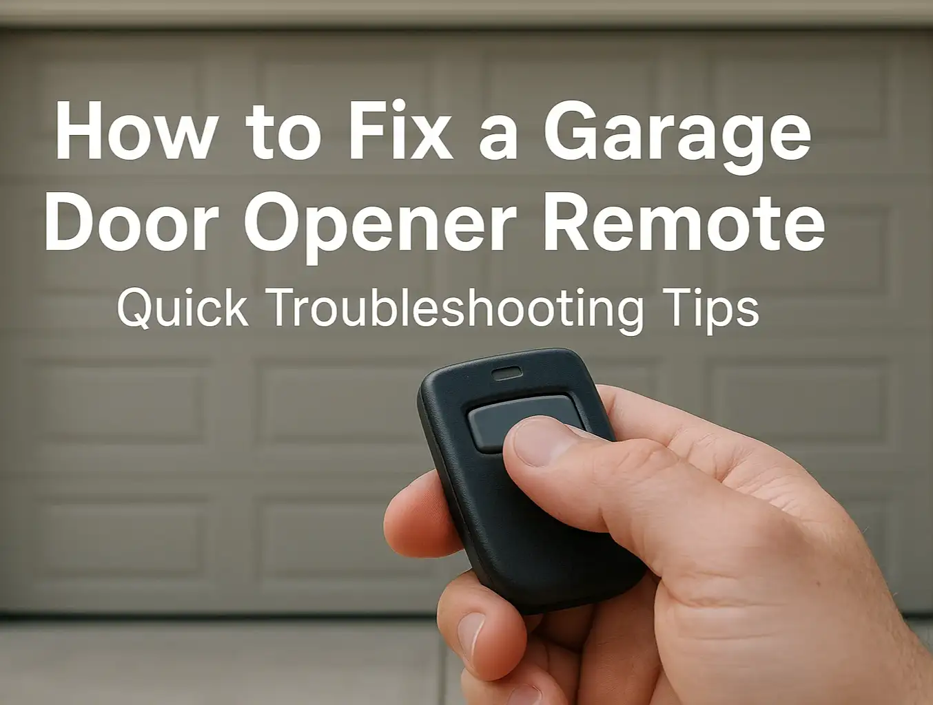 How to Fix a Garage Door Opener Remote