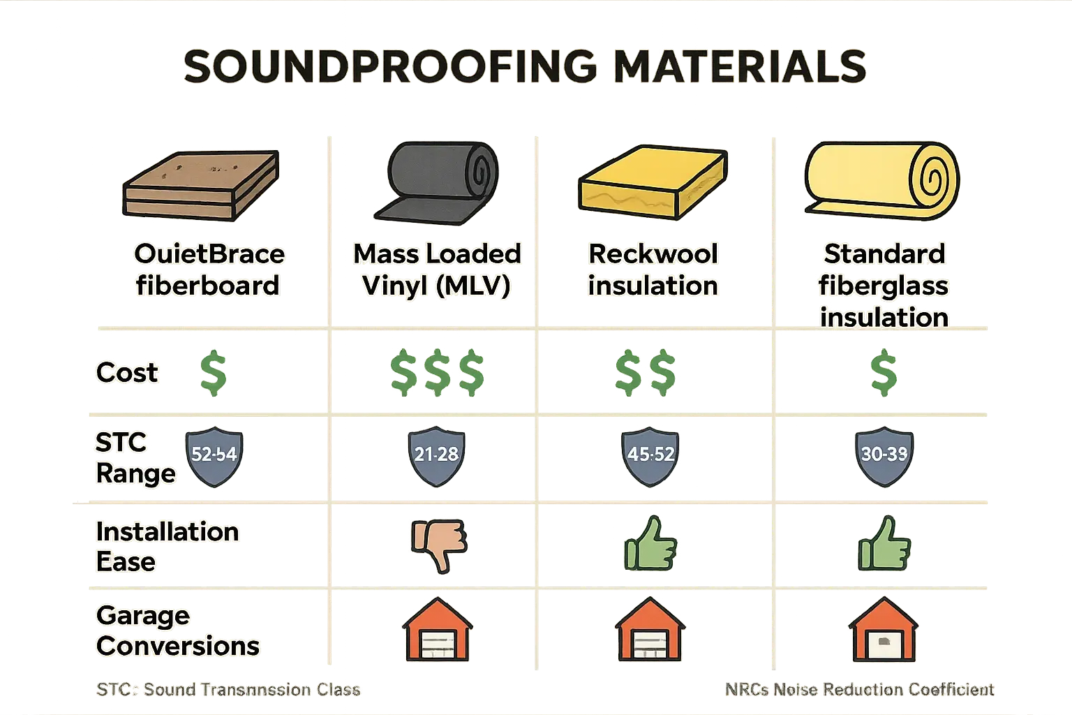 Material Showdown Infographic