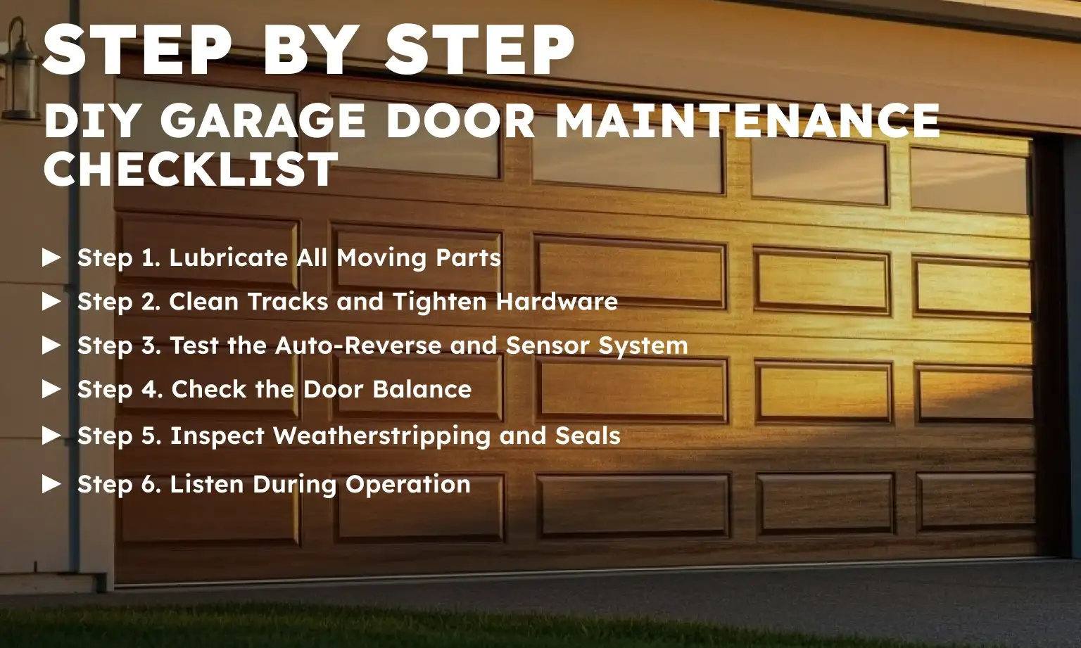 Step-by-Step DIY Garage Door Maintenance Checklist (Essentials)