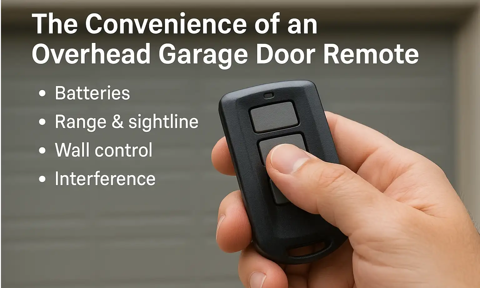 The Convenience of an Overhead Garage Door Remote