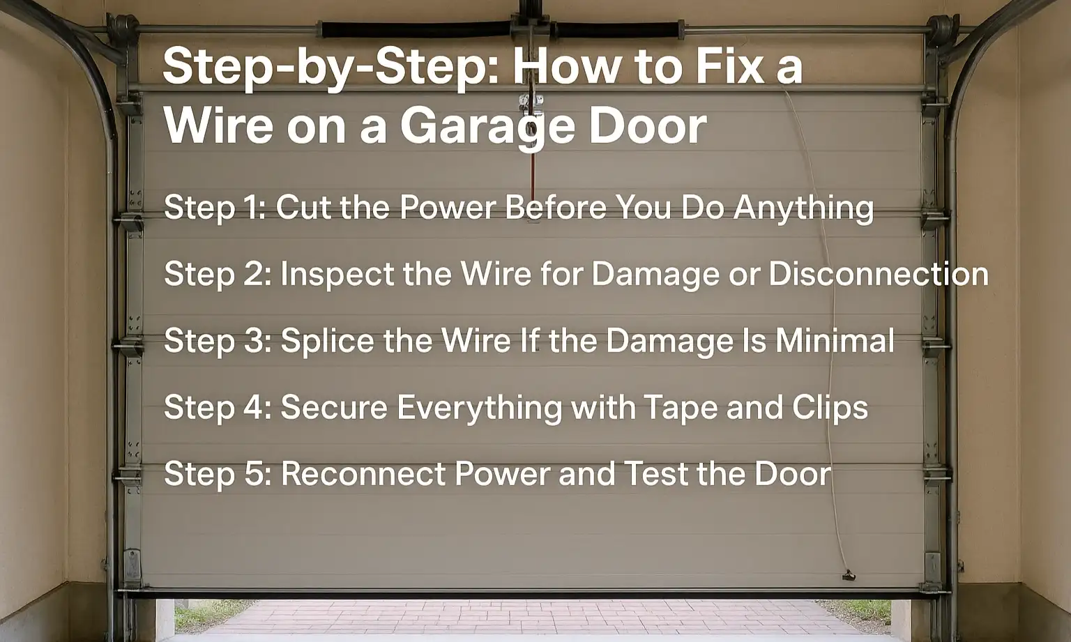 How to Fix a Wire on a Garage Door