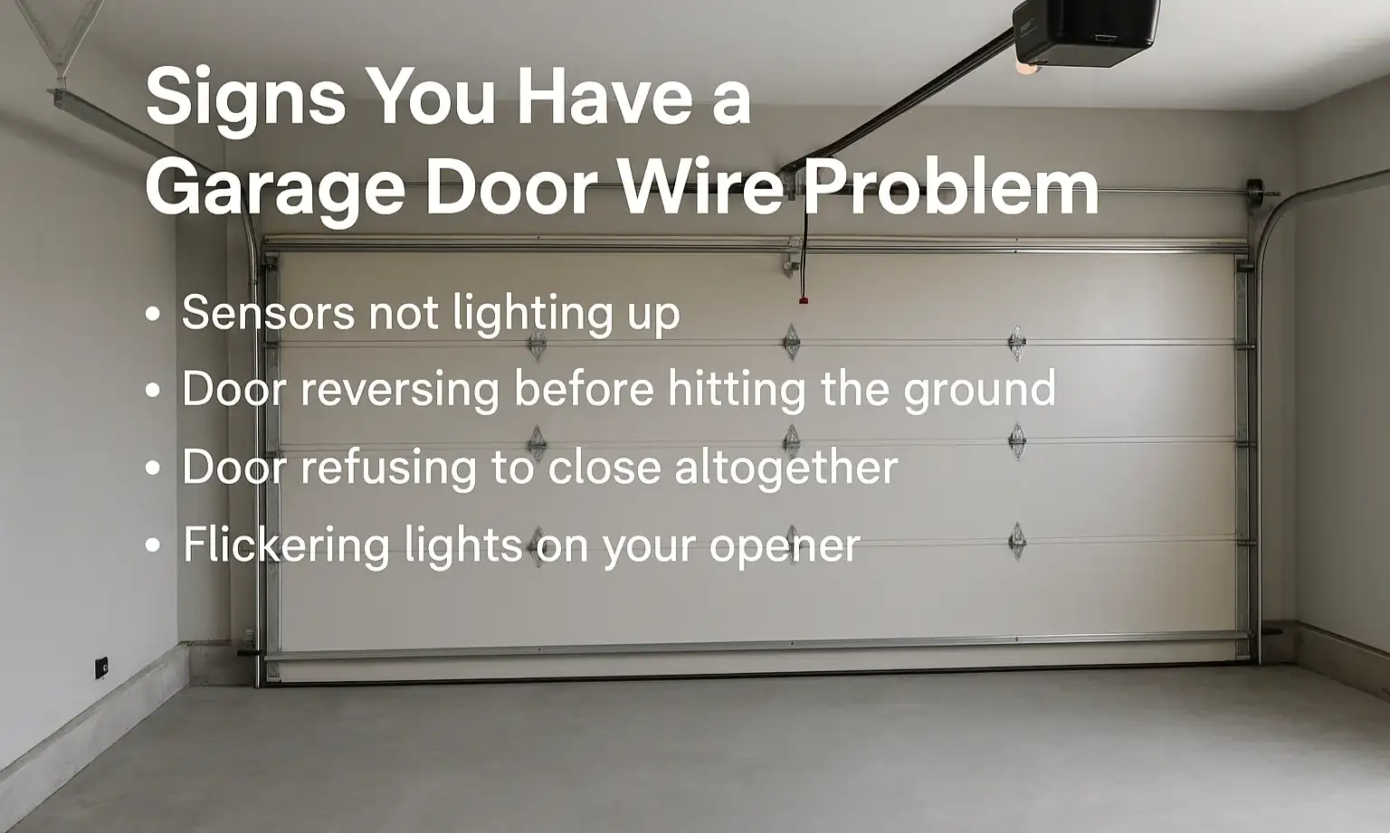 Signs You Have a Garage Door Wire Problem