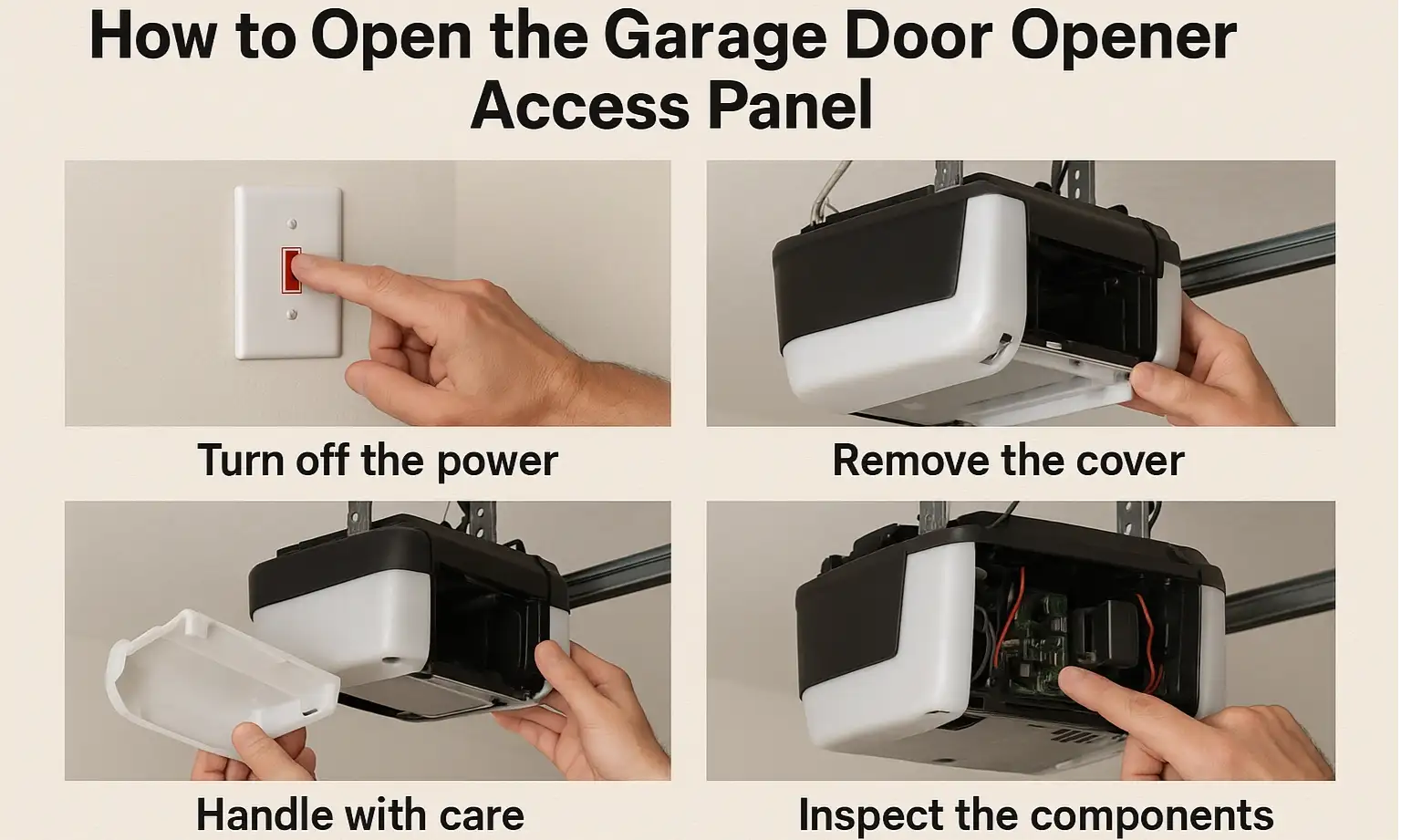 How to Open the Garage Door Opener Access Panel