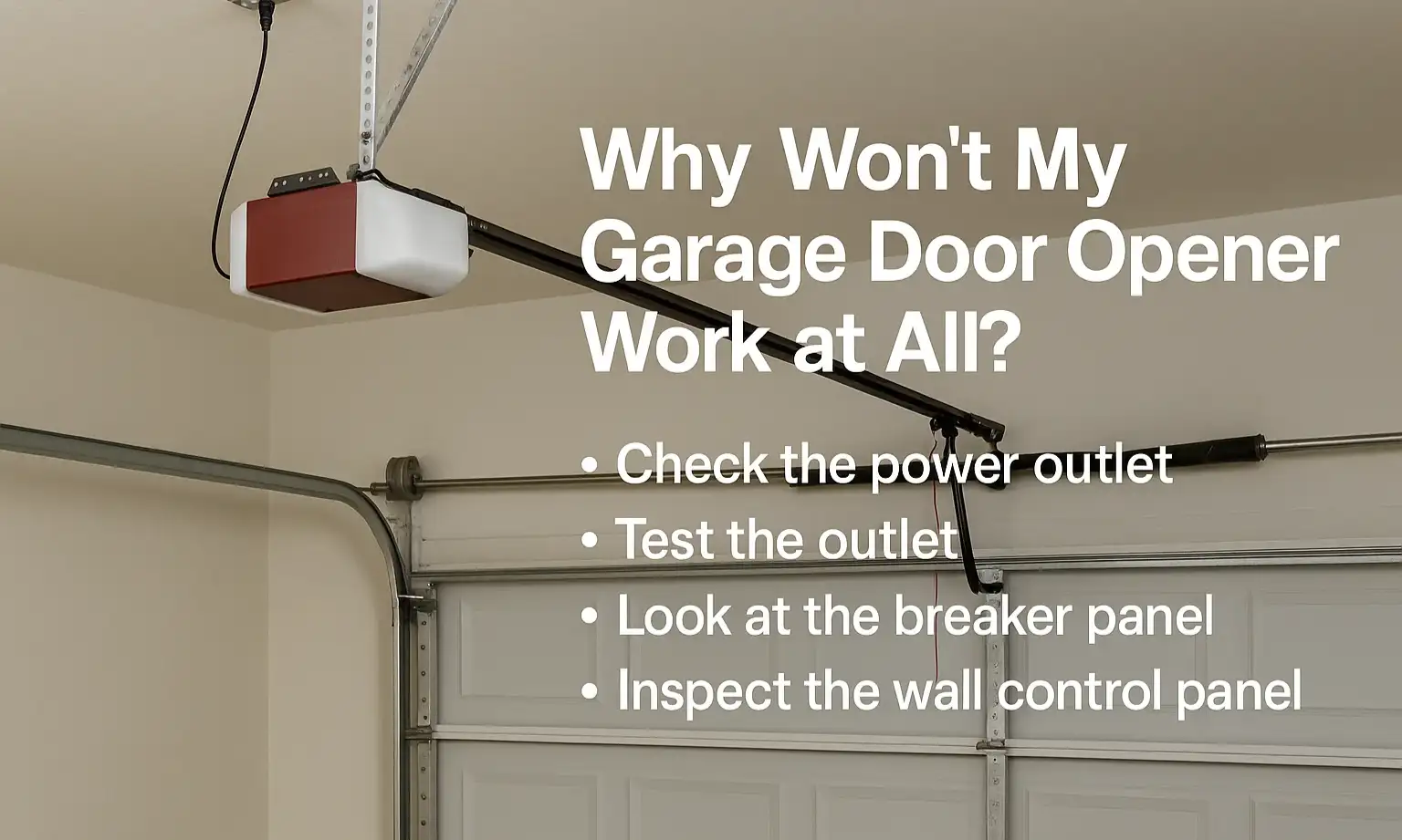 Why Won’t My Garage Door Opener Work at All