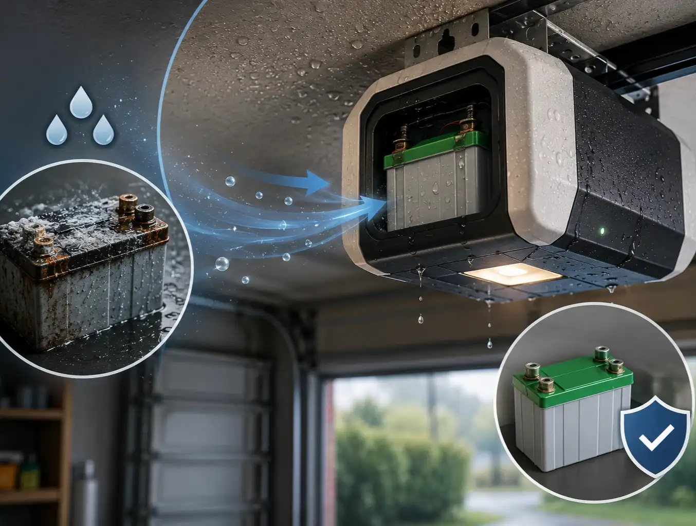 Humidity's Hidden Impact on Garage Door Opener Battery Health & Longevity
