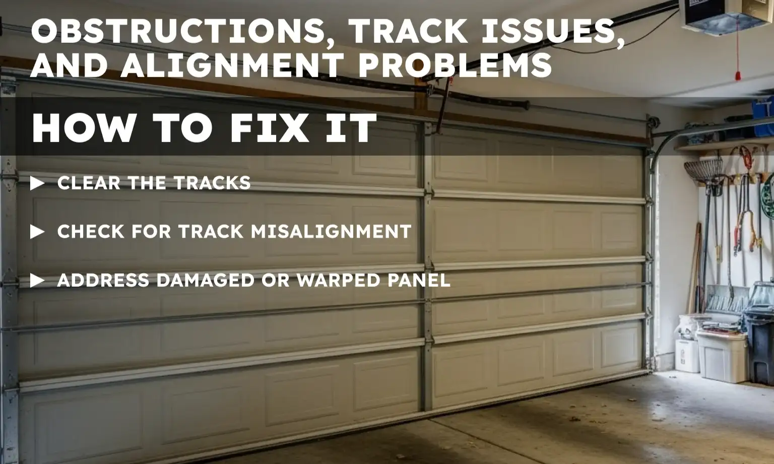 Troubleshooting Garage Door Track and Motion Issues