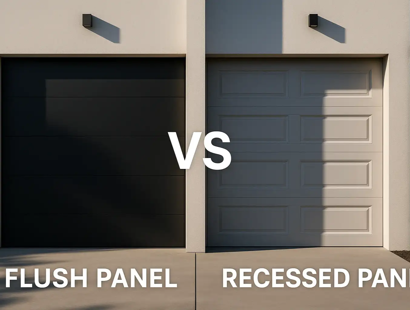 Flush Panel vs. Recessed Panel Overhead Garage Doors