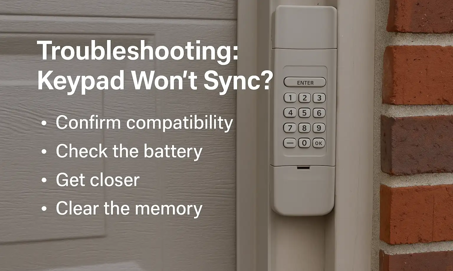Troubleshooting: Keypad Won’t Sync