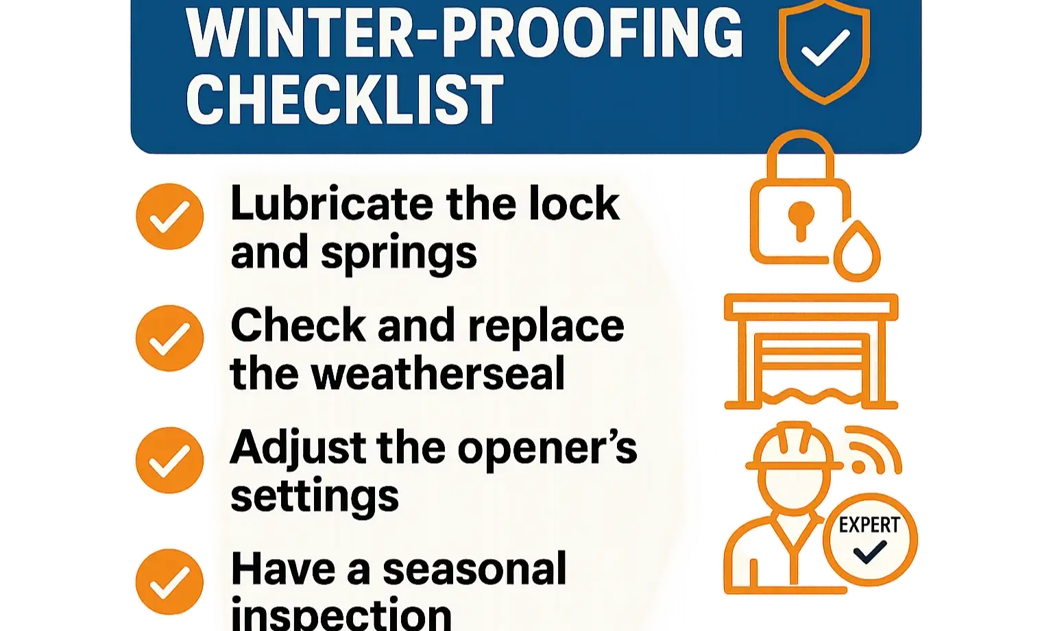 Prevent winter lock issues with this expert seasonal checklist for smooth, reliable garage door operation.