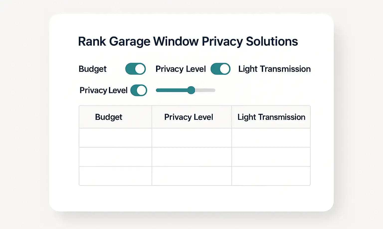 Garage Window Privacy Solutions 