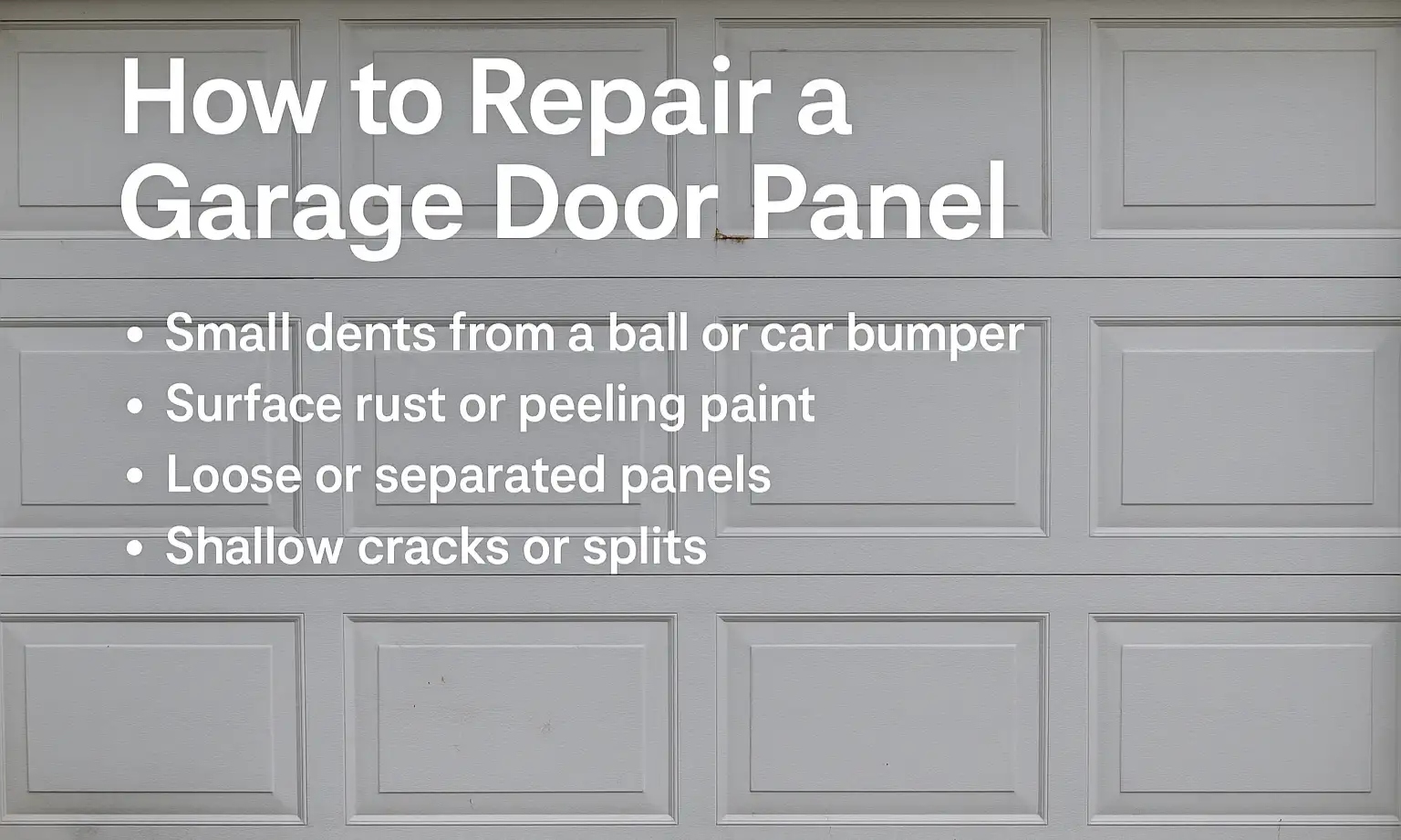 How to Repair a Garage Door Panel 