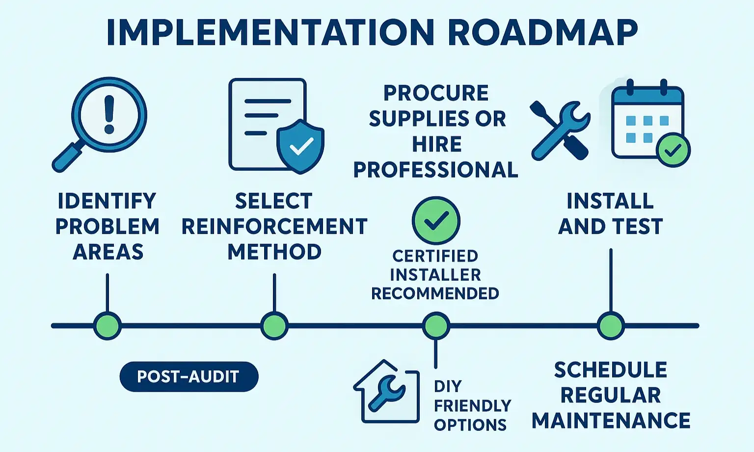 Step-by-step roadmap to strengthen garage door security and confidently fix vulnerabilities.