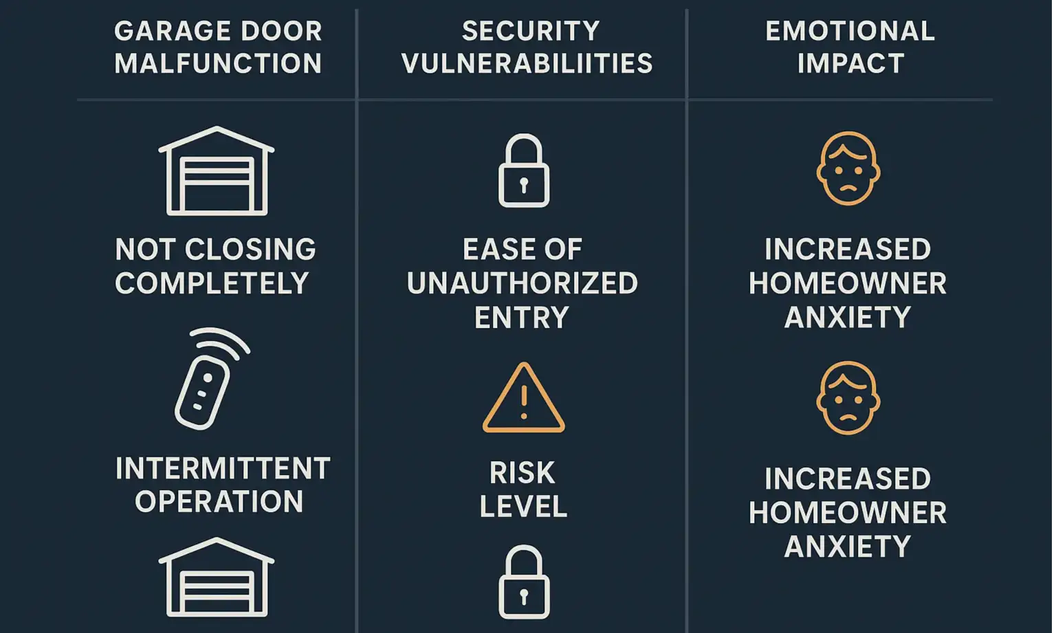 Garage Door Faults: Risks, Symptoms, and Solutions