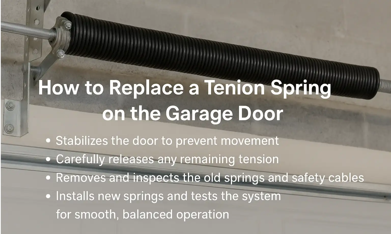 How to Replace a Tension Spring on the Garage Door