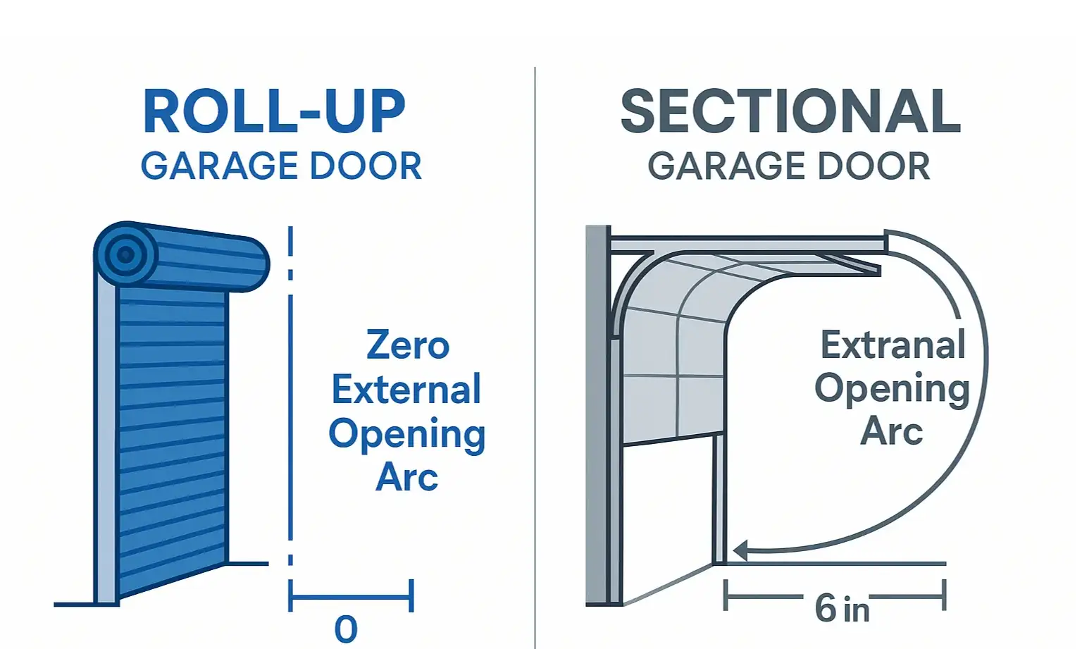 Comparing Garage Door Styles for Tight Driveways