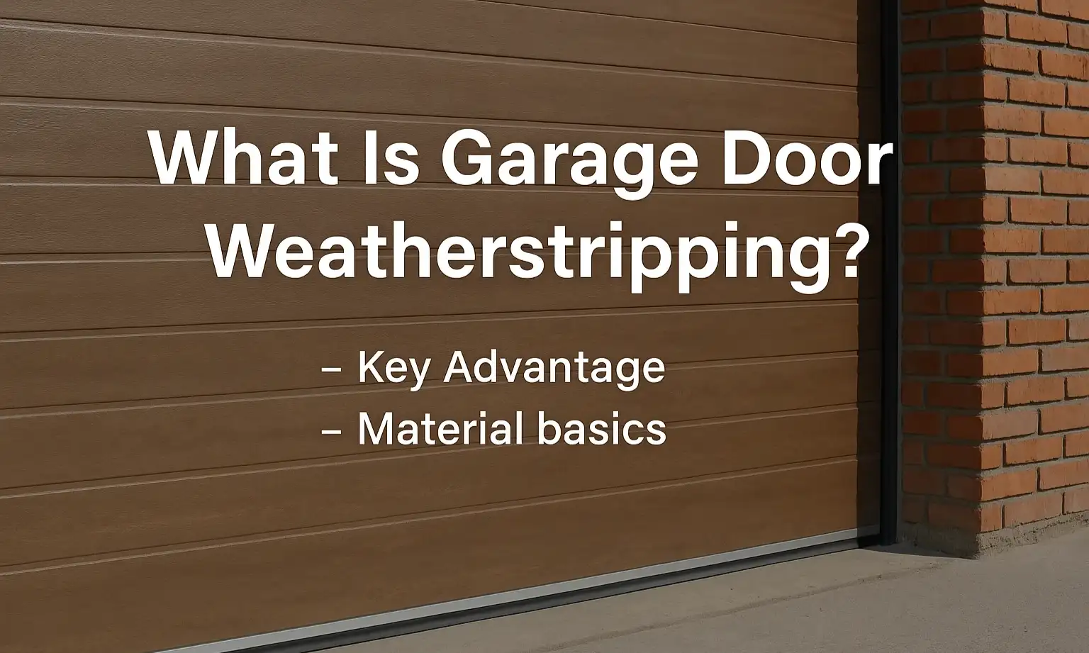 What Is Garage Door Weatherstripping