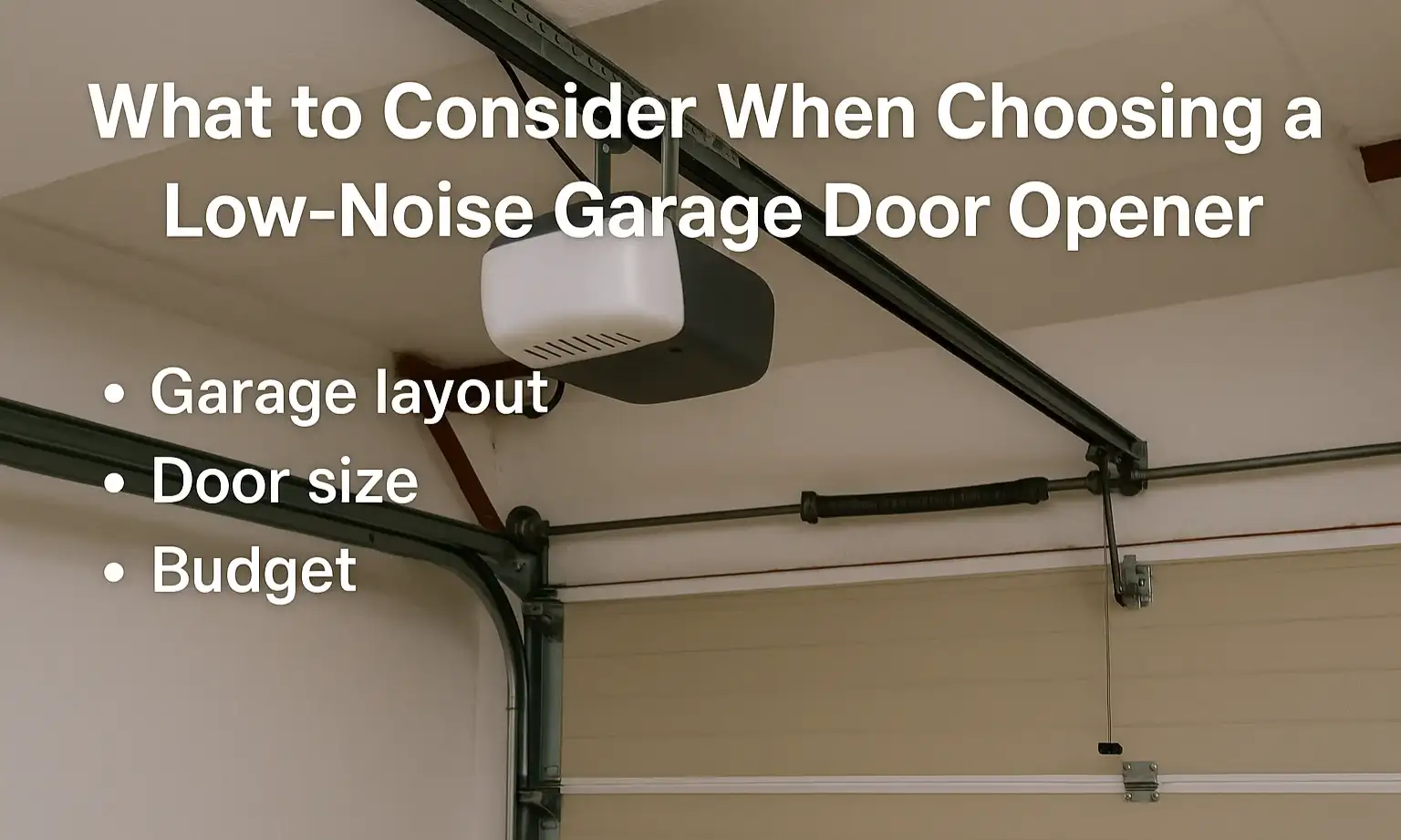 What to Consider When Choosing a Low-Noise Garage Door Opener