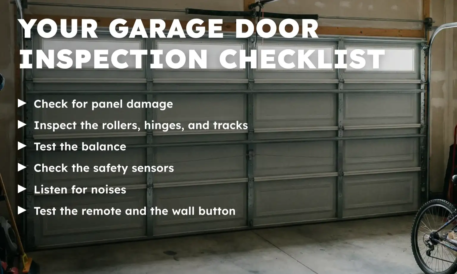 Your Garage Door Inspection Checklist
